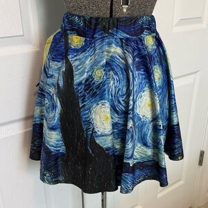 Hot Topic Starry Night Skater Skirt vintage